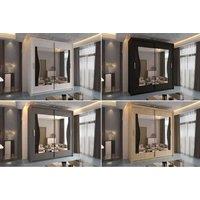 Siena Sliding Mirror Door Mdf Wardrobe - Modern Bedroom Storage, 4 Sizes, 4 Colours, Space-Saving Sliding Doors