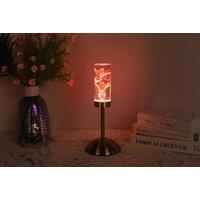 Usb Rechargeable Flower-Design Acrylic Desk Lamp - 5 Styles