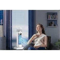 2-In-1 Usb Bladeless Air Cooler & Humidifier Fan - 6 Speeds, Oscillating, Quiet Operation, Remote Option, 200Ml Tank, Compact Design