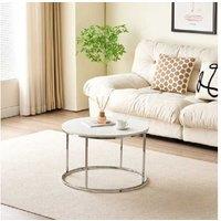 Erin Metal Circular Table With White Top