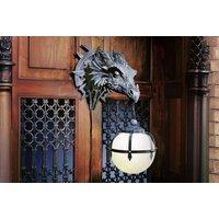 Lifelike Resin Dinosaur Head With Built-In Led - Creative Home Decor