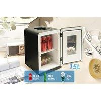 15L Portable Mini Fridge With Dual Power And Silent Operation