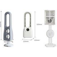 2-in-1 USB LED Bladeless Air Cooler & Humidifier Fan - 6 Speed Settings, Ultra-Quiet, Portable (3 Colours, Spray Option)