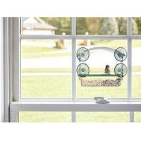 Window Bird Feeder With Detachable Seed Tray For Small Birds