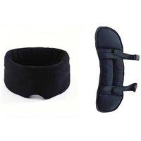 Memory Foam Travel Pillow & Eye Mask Set For Airplane Comfort