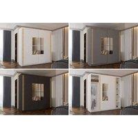 Modern Oak Sliding Wardrobe With Mirror, Storage & Space-Saving Doors - 150Cm Or 203Cm