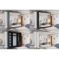 Luxury Sliding Mirror Wardrobe - Matte Mdf, Spacious Storage, 150/200Cm, Contemporary Bedroom Furniture