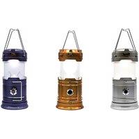 Multifunctional Solar Retractable Camping Light with Emergency Power Bank