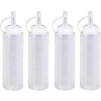 6-Pack Squeeze Condiment Bottles With Caps