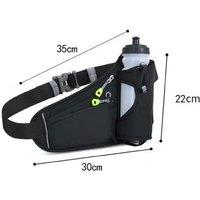 Sleek Fitness Hydration Belt - Outdoor Activity Tracker & Hands-Free Water Bottle Holder