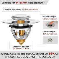 Bullet Core Sink Drain Stopper Bathroom Plug