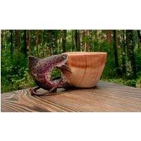 Hand-Carved Wooden Mug For Travelers