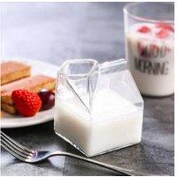 2-Pack Mini Glass Milk Carton Creamer Containers - Bpa-Free, 12Oz, Modern Kitchen Accessory