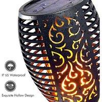 Led Solar Flame Torch Light
