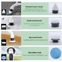 Cordless Electric Scrubber With Replaceable Brush Heads