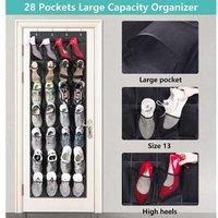Hanging Shoe Organizer With 28 Mesh Pockets