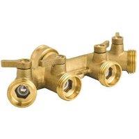 4 Way Garden Brass Hose Splitters And Connectors