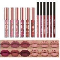 12 Pcs Lip Liner And Liquid Lipstick Set