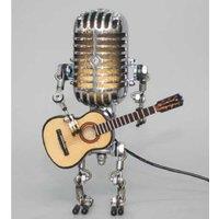 Vintage Microphone Robot Lamp Night Light