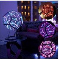 Infinite Dodecahedron Color Art Light Lamp