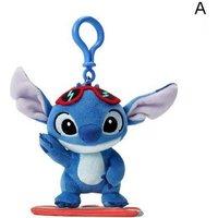 Unisex Black Kawaii Lilo & Stitch Inspired Keychains - Soft, Cute, And Collectible