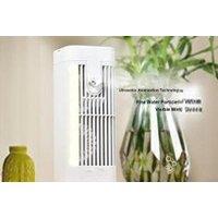 Mini Portable Usb Air Cooler Fan With Night Light - Rechargeable, Energy Efficient Compact Desk Cooler