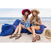 Black Women's Bohemian Rhinestone Butterfly Flat Sandals - Faux Leather Summer Slip-On Shoes