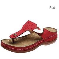Brown Chic Flip Flop Sandals for Women with Bunion-Friendly Comfort