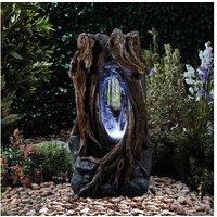 Hollow Tree Trunk Waterfall Garden Ornament