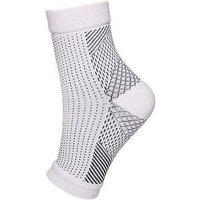 Unisex 4 Pairs Plantar Fasciitis Socks White