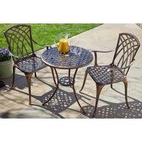 Aspen Brown Aluminium Weather-Resistant 3-Piece Outdoor Bistro Set!