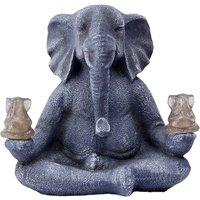 Modern Resin Elephant Outdoor Garden Ornament - Zen- Weatherproof Sculpture