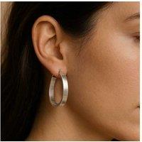 925 Silver Formed Creole Hoop Earrings - Elegant Design
