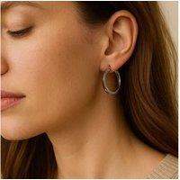 Elegant 925 Silver Formed Creole Hoops - Timeless Design