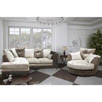 Argent Bella Left Hand Corner Sofa + Swivel Chair
