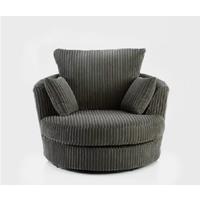 Amalfi Full Back Jumbo Cord - Swivel Chair - 10 Colours