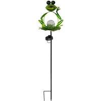 Solar LED Frog Garden Light - Weatherproof Outdoor Iron Stake