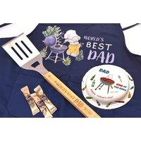 Father'S Day Bbq Food Gift Hamper With Personalised Cake - Luxury Food Gift Hamper For Dads