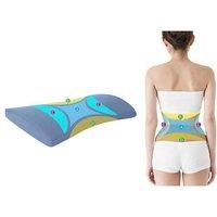 Memory Foam Lumbar Support Pillow - Ergonomic Back Cushion For Pain Relief, Washable Cover