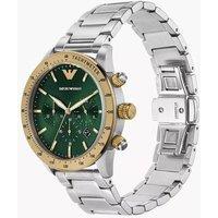 Emporio Armani Chronograph Ar11454Green Dial Men'S Stainless Watch