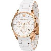 Water Resistant Emporio Armani Sportivo Ladies Gold Dial Chronograph Watch!