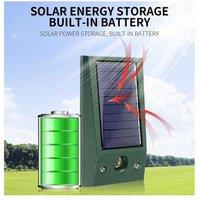 Solar Ultrasonic Led Animal Repeller - Outdoor Pest Deterrent With Infrared Sensors & Weatherproof Design