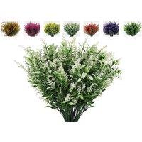 12-Bundle Weatherproof Artificial Lavender Garden Ornaments