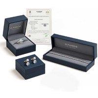 1.2 Lab-Created Moissanite Diamond Sterling Silver Cross Necklace