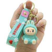 Unisex Purple 2-Pack Lafufu Keychains - Fun, Durable Charm Set For Bags & Keys