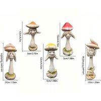 Whimsical Resin Mushroom Decorations For Home Or Garden - Single Or Set Of 3