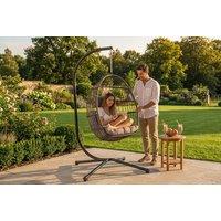 Luxury Hanging Egg Chair with Plush Cushion - 2 Colours