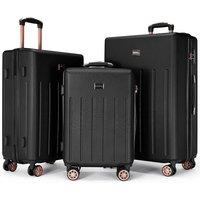 Vivo 3-Piece Durable Abs Luggage Set With Tsa Lock And Spinner Wheels