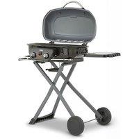 Tower Tourer Two Burner Gas Bbq With Collapsible Legs & Portable Wheels