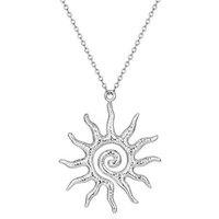 Elegant Spiral Sunburst Necklace - Gold or Silver - Hypoallergenic